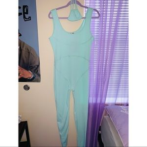 Mint Green Jumpsuit with Mask